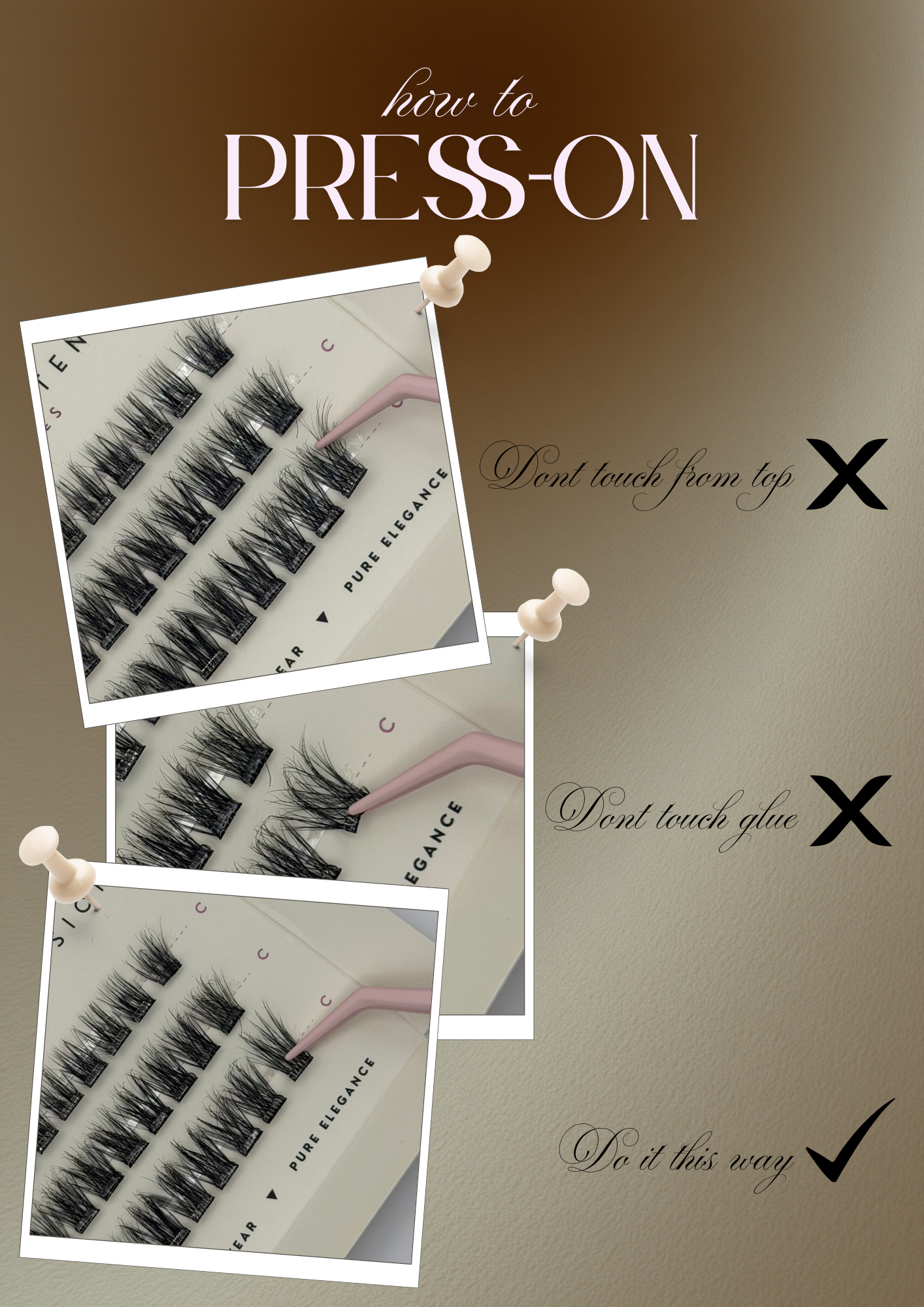PRESS ON LASHES - NATURAL VOLUME